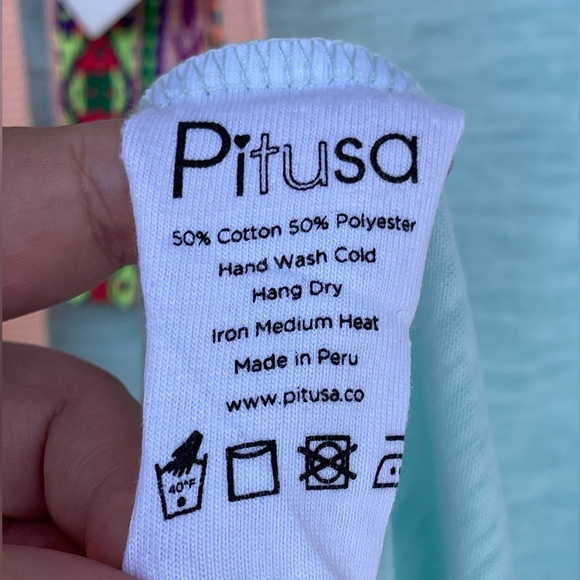 PITUSA Llama Halter Dress in Aqua Large - Picture 16 of 16